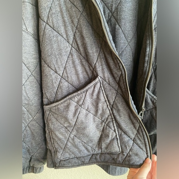 Wild Fable Target Oversized Quilted Hooded Sweatshirt Grey Size X-Large - Picture 3 of 7